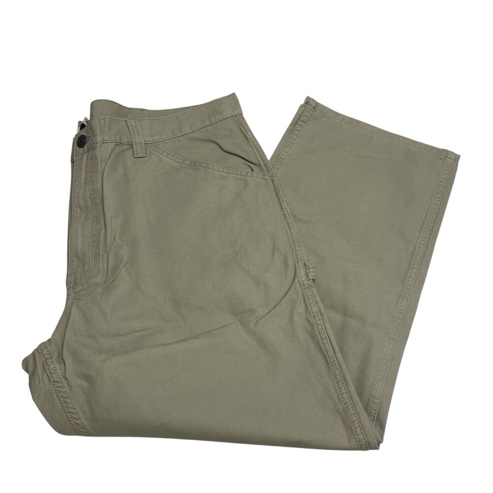 Blue Mountain Canvas Utility Pants Men's 44x30 Relaxed Fit Cotton Tan Brown New